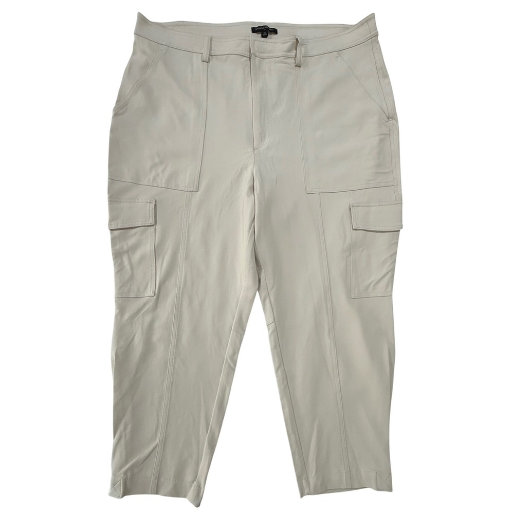 Banana Republic Women Size 20 Tapered Cargo Pant Cream NWOT W414